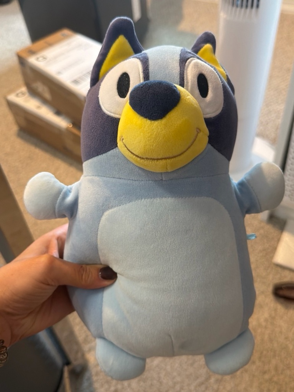 Squishmallows Light Blue Puppy with Yellow Snout and Navy Accents